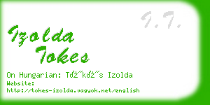 izolda tokes business card